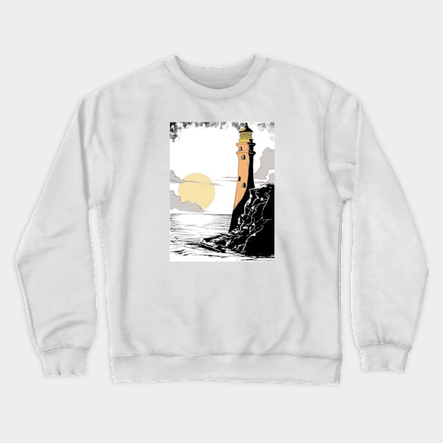 Lighthouse Crewneck Sweatshirt by Coffeemorning69